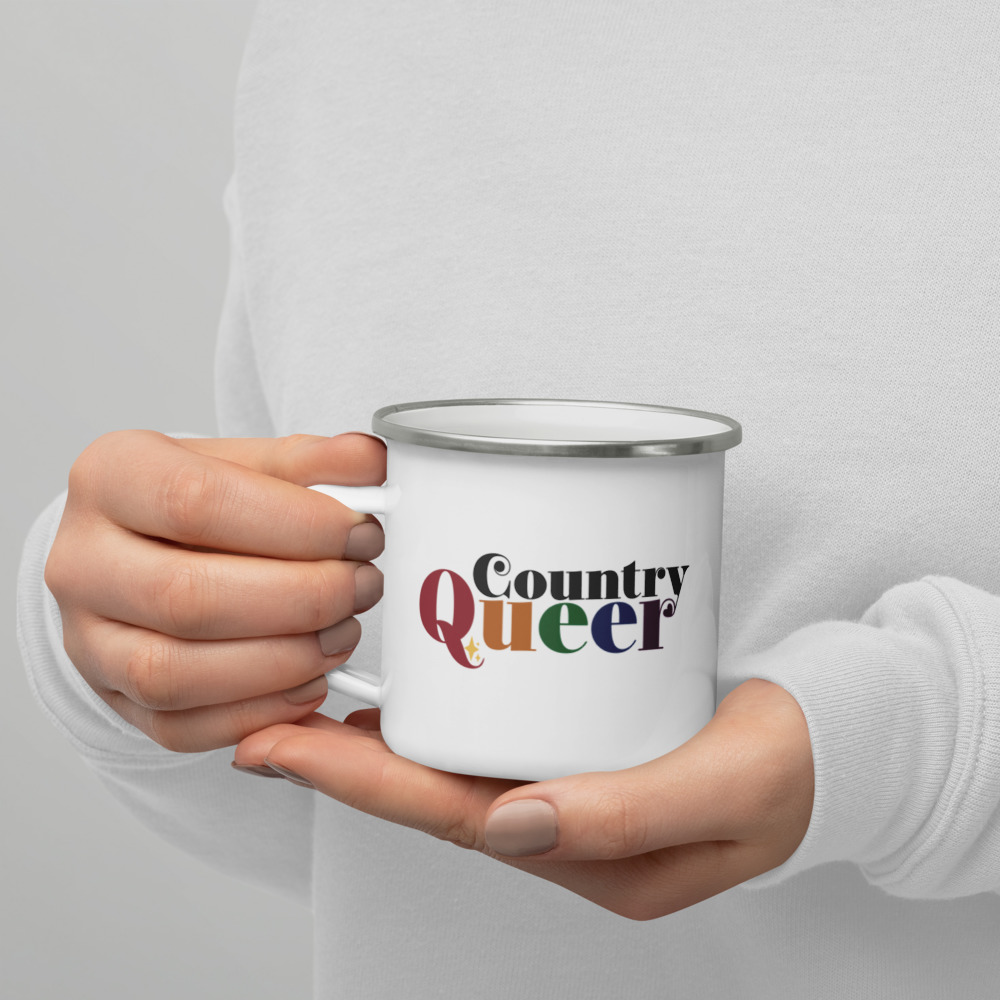 Country Queer Pride Enamel Mug - Image 4